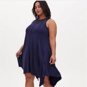 *TORRID* NWT Midi Navy Jersey Trapeze Dress